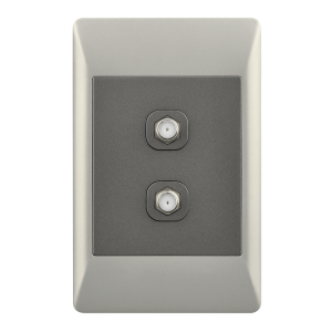 Brightstar ESW089 DUO Double Satellite Socket - 2 X 4 Connectivity