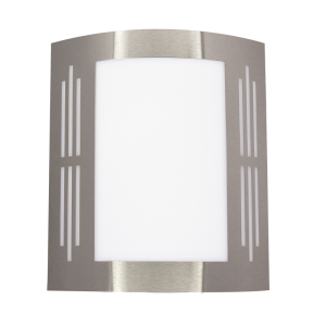 Brightstar Durable L038 Stainless Steel Outdoor Wall Bracket with White Polycarbonate Cover, IP44