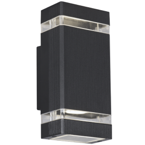 Brightstar L124 Die Cast Aluminium Up/Down Outdoor Wall Bracket with Glass (IP44)