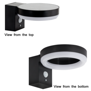 Brightstar Outdoor Solar LED Sensor Wall Lamp in Matt Black