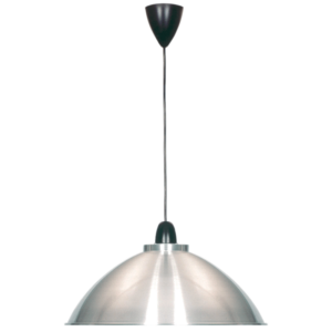 Brightstar PEN004 Satin Aluminium Cord Pendant Light, 1 x 60W BC