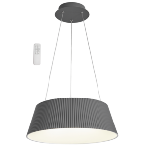 Brightstar PEN025 Grey 45W LED Metal and Acrylic Pendant with Remote Control (3000K-6000K)