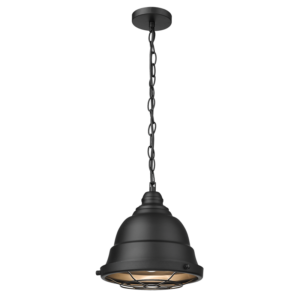 Brightstar PEN207 Black Metal Cord Pendant Lantern with 60W ES Bulb