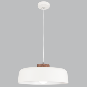 Brightstar PEN221/1 White Metal Cord Pendant Light