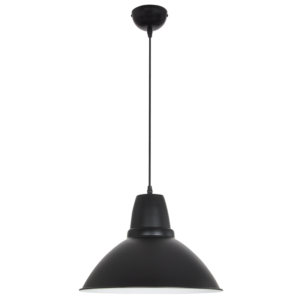Brightstar Black Aluminium Cord Pendant Light - 1 x 60W (11W) ES