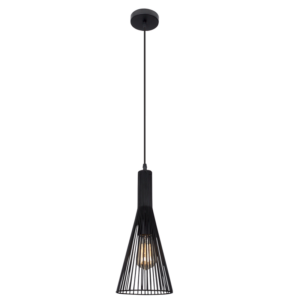 Brightstar PEN305 Black Metal Cord Pendant Light (1 x 60W ES)