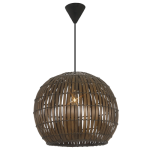 Brightstar PEN431/1 Brown Natural Bamboo Cover Pendant Light