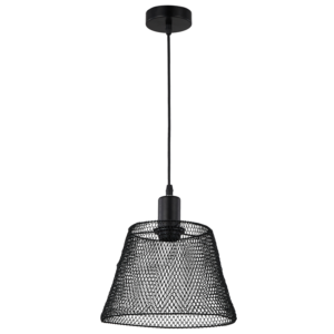 Brightstar PEN515 Black Steel Mesh Pendant Light with Black Cord