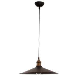 Brightstar PEN547 Antique Black Metal Pendant with Black Inner