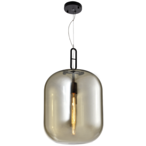 Brightstar PEN598 Metal Pendant with Cognac Glass Shade