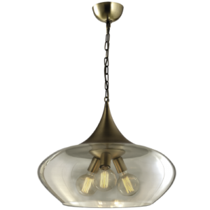 Brightstar PEN603 Cognac Glass Metal Pendant Light