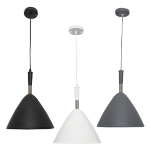 Brightstar PEN607 Metal Cord Pendant Light (Black/Grey/White)