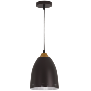 Brightstar PEN609 Brown Metal Pendant with Wood Finish