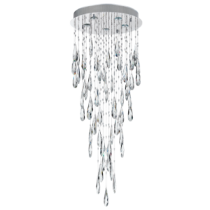 Brightstar PEN628/5 Stainless Steel and Crystal 5-Light Pendant