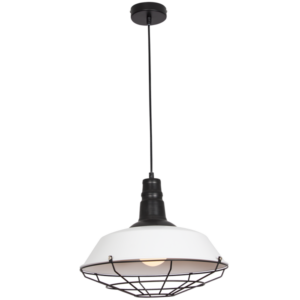 Brightstar PEN697 Black/White Metal Cord Pendant Light