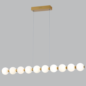 Brightstar PEN792/10 Gold Aluminium and Opal Glass LED Pendant (24W, 4000K)