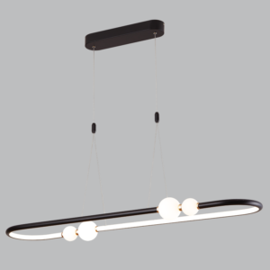 Brightstar PEN797 Sand Black 50W LED Aluminium and Glass Pendant Light (4000K)