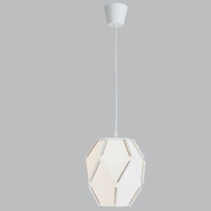 Brightstar PEN803 White Plastic and Fabric Pendant Light