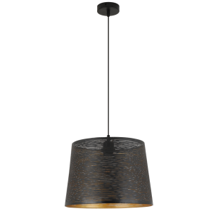 Brightstar PEN939 Black Metal Pendant Light - Modern, 350mm Wide