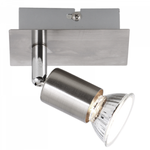 Brightstar S058/1 Satin and Polished Chrome Single Spotlight