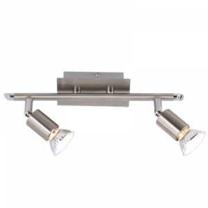 Brightstar S058/2 Satin and Polished Chrome Dual Spotlight Fixture