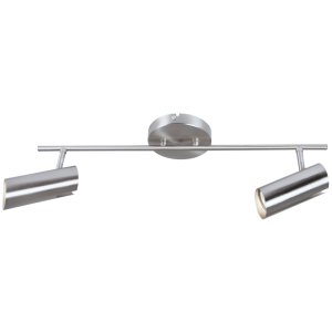 Brightstar S163/2 Satin Chrome Dual GU10 Spotlight - 540mm Length