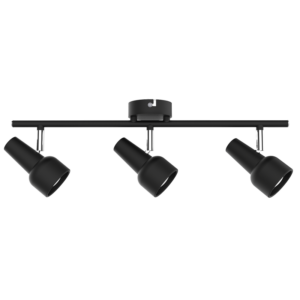 Brightstar S165/3 Matt Black Spotlight with Polished Chrome Accents