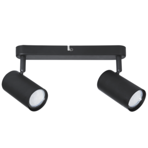 Brightstar S176/2 Matt Black Metal Dual Spotlight Fitting