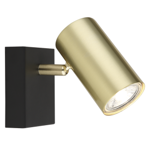 Brightstar S418/1 BK/GD Elegant Satin Brass Metal Single Spotlight
