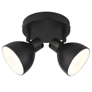 Brightstar S420/2 Black Metal Two-Light Spotlight