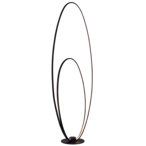 Brightstar SL094 Black LED Standing Lamp - Aluminium and PVC, 28W, 3000K, Foot Switch