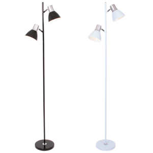 Brightstar SL1097 Mother and Son Floor Lamp with Double Switch (Black or White)