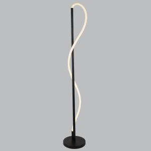 Brightstar SL428 Black LED Floor Lamp with Flexible Woven Tubing and Remote Control