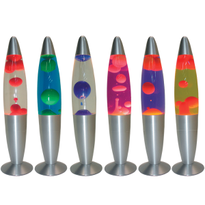 Brightstar TL108 Lava Lamp with Silver Base, 345mm Height, Available in Multiple Colors