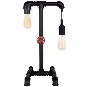 Brightstar TL144 Modern Black Metal Table Lamp (500mm)