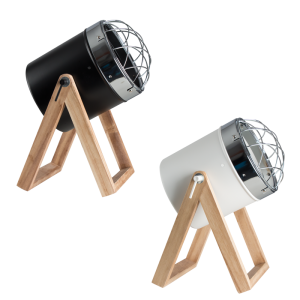 Brightstar TL195 Polished Chrome Metal and Wood Desk Lamp