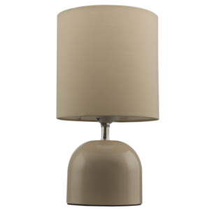 Brightstar TL202 Beige Metal Table Lamp with Fabric Shade