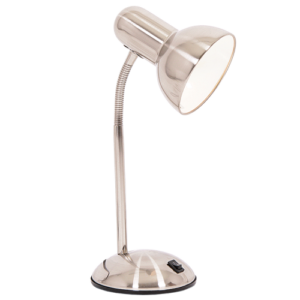 Brightstar TL312 Satin Chrome Desk Lamp with Adjustable Arm and Switch