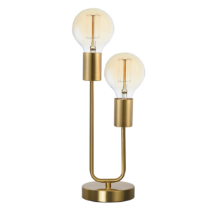 Brightstar TL654 Brass Metal Table Lamp (320mm H) - Elegant Design, 2 x 40W ES