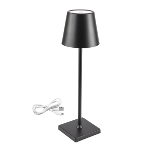 Brightstar TL665 BLACK Rechargeable Metal Table Lamp - 3-CCT Dimmable LED