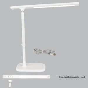Brightstar TL687 White Rechargeable Multifunctional Magnetic LED Table Lamp with Touch Control