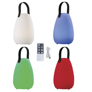 Brightstar TL703 White Outdoor Colour Changing Rechargeable LED Lamp with Remote Control