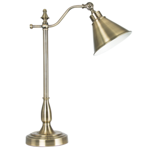 Brightstar TL820 Antique Brass Table Lamp - 1 x 60W (11W) ES, 610mm Height