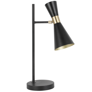 Brightstar TL842 Black and Gold Metal Table Lamp with Moveable Head