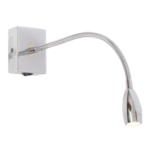 Brightstar WB041/1 Polished Chrome Wall Fitting with Flexible Gooseneck LED Arm