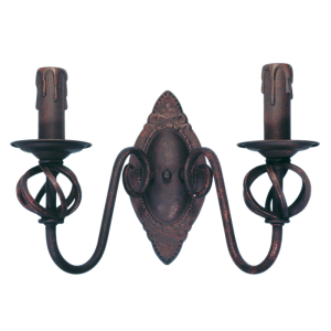 Brightstar WB065/2 Rust Metal Wall Bracket - 2 x 60W SES