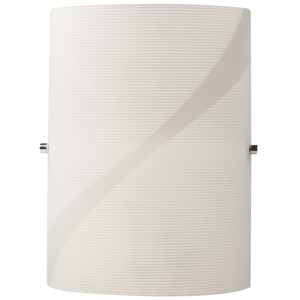 Brightstar WB081/1 White Wall Bracket: Patterned Glass with Polished Chrome Clips