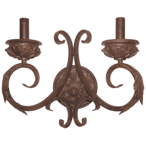 Brightstar WB1334/2 Antique Bronze Metal and Resin Wall Bracket (2 x 60W SES)