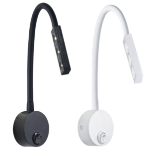 Brightstar WB220 Flexible Metal LED Wall Light with Rubber Arm and Switch