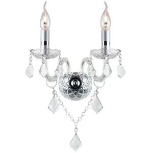 Brightstar Elegant Crystal Wall Bracket with 2 x 40W SES Sockets